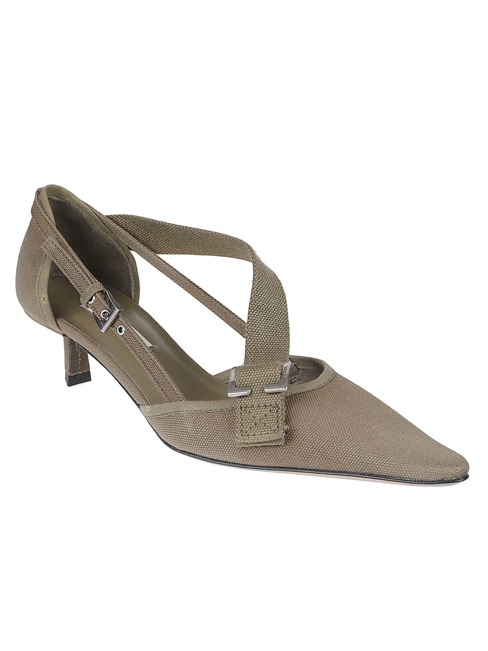 Pointed-Toe Pumps with Crisscross Straps