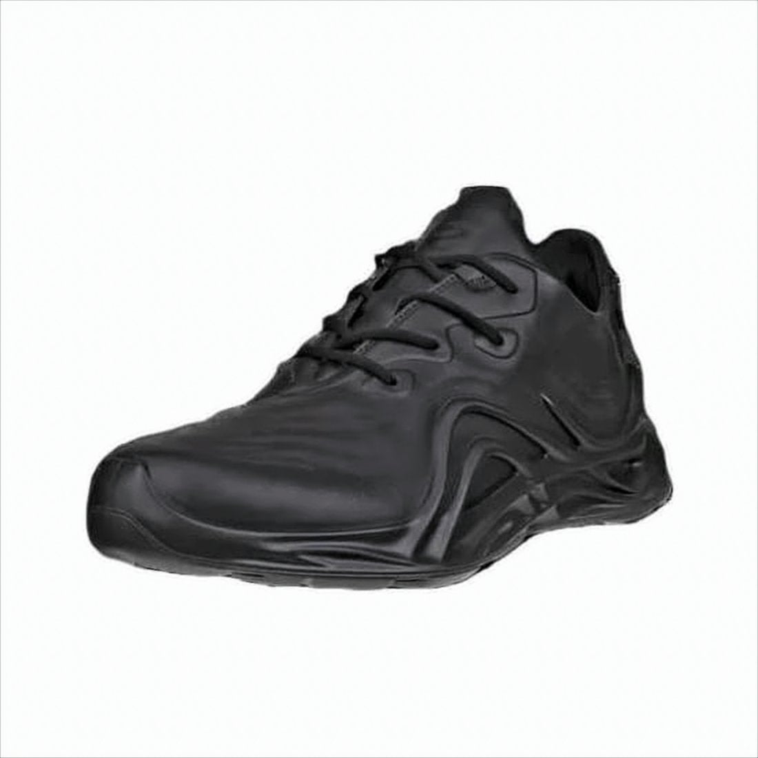Smooth Leather Sneakers with Textured Rubber Sole