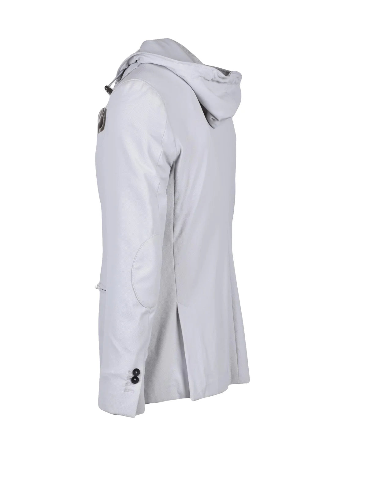 White Men Polyamide Elastane Stretch Jacket