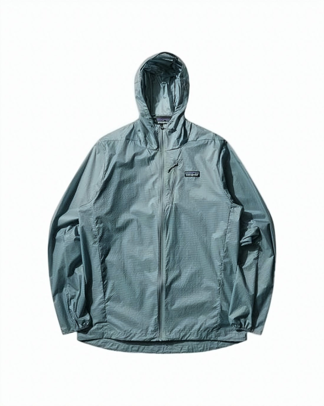 Lightweight Hooded Jacket With Textured Surface And Side Pockets