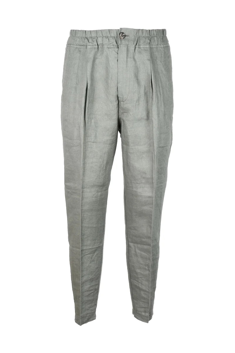 Men's Linen Trousers - Green