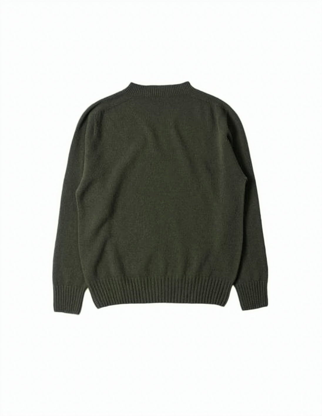 Wool Sweater with Crew Neckline and Relaxed Fit
