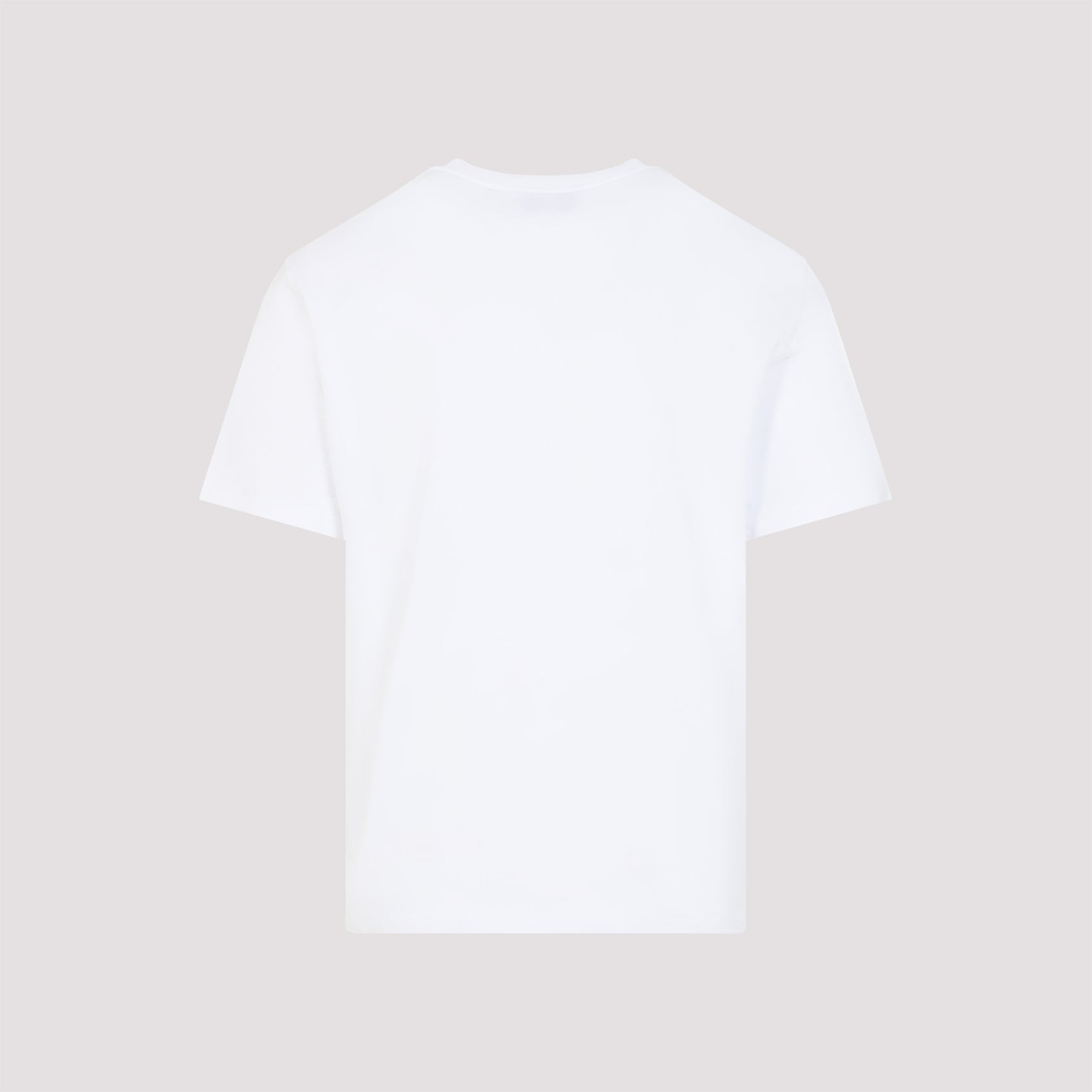 Classic Fit White Cotton T-Shirt with Subdued Logo