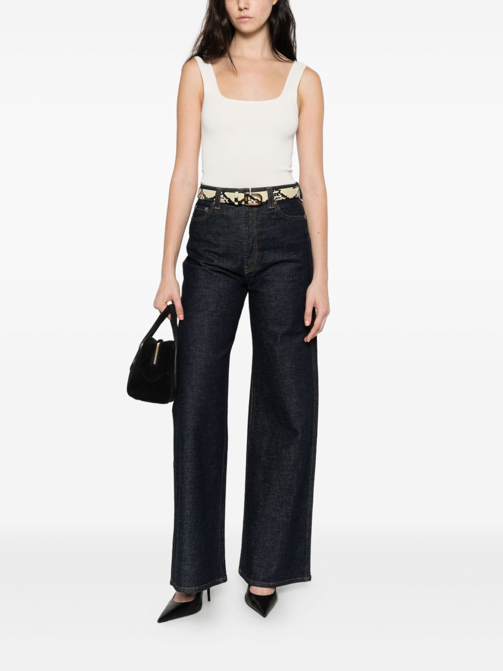 High-Waisted Wide Leg Jeans