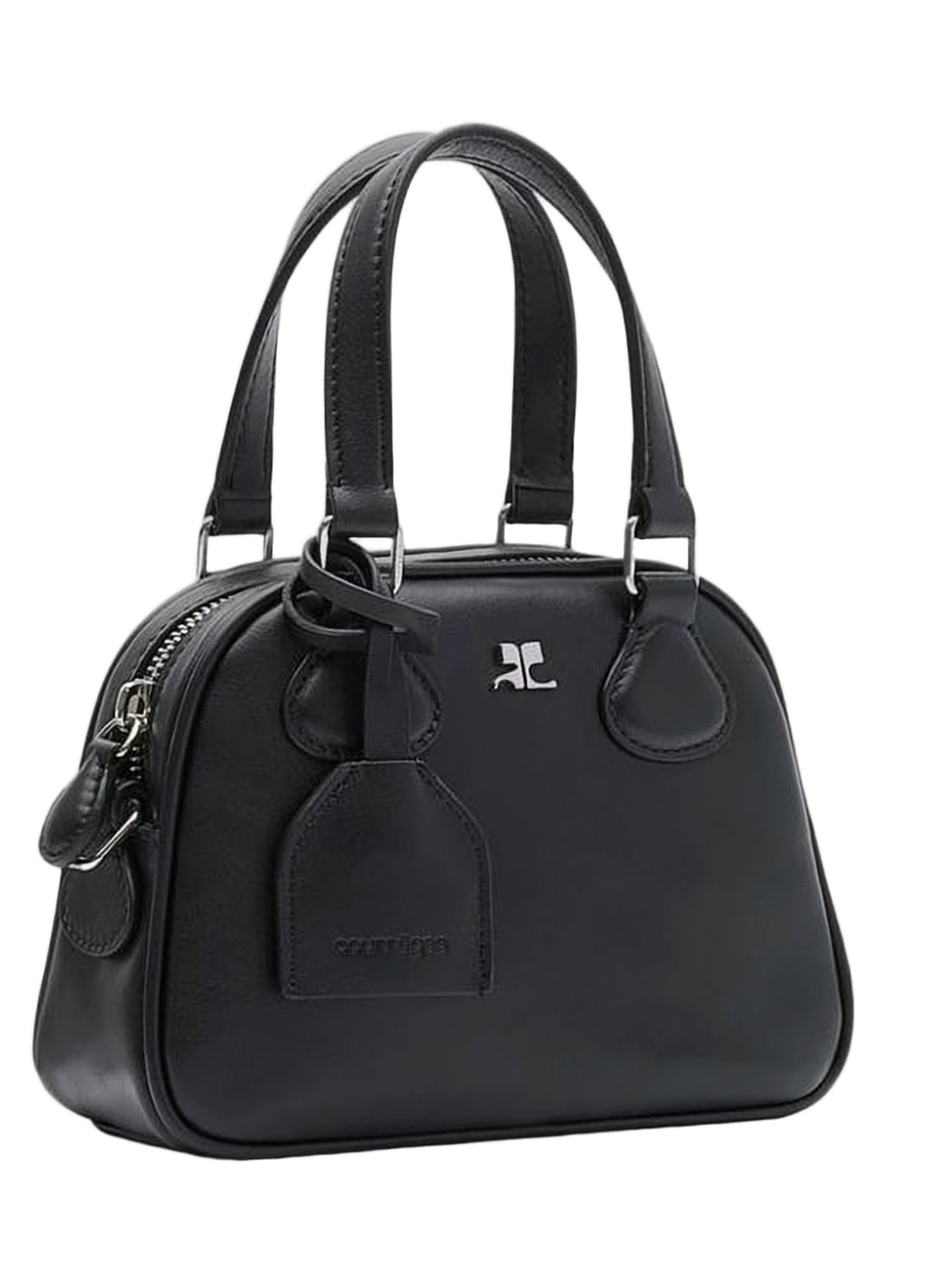 Structured Black Calf Leather Tote Bag