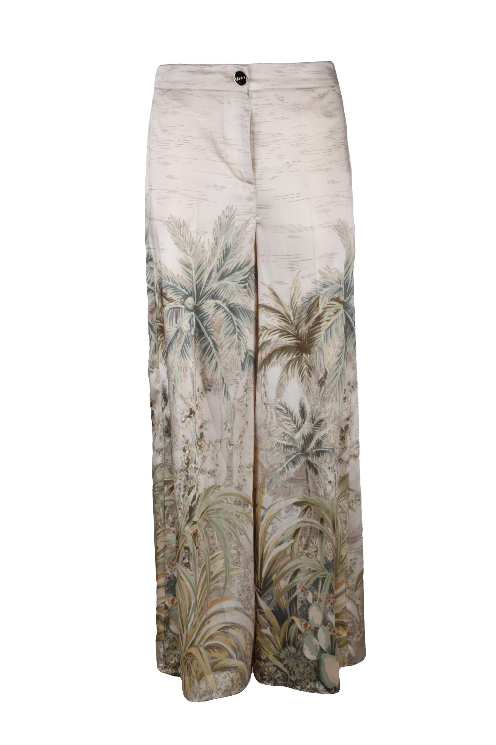 Liu Jo High-Waisted Satin Trousers - Multicolor