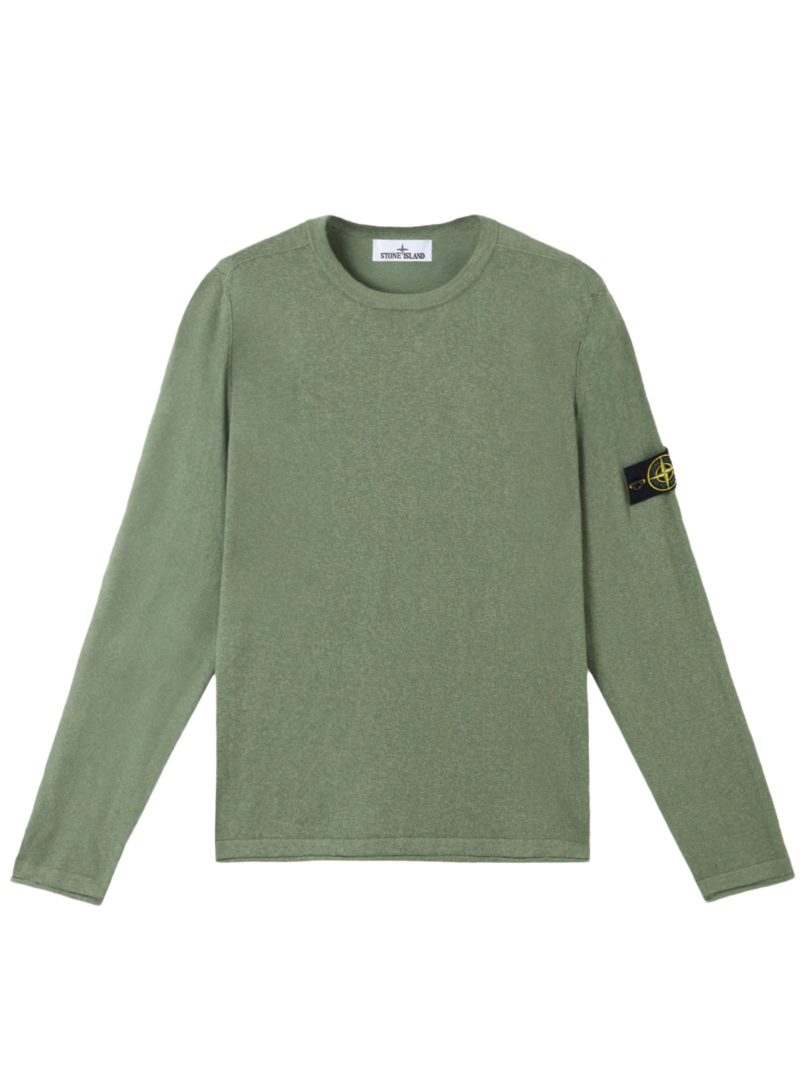 Crew Neck Sweater with Distinctive Logo Patch