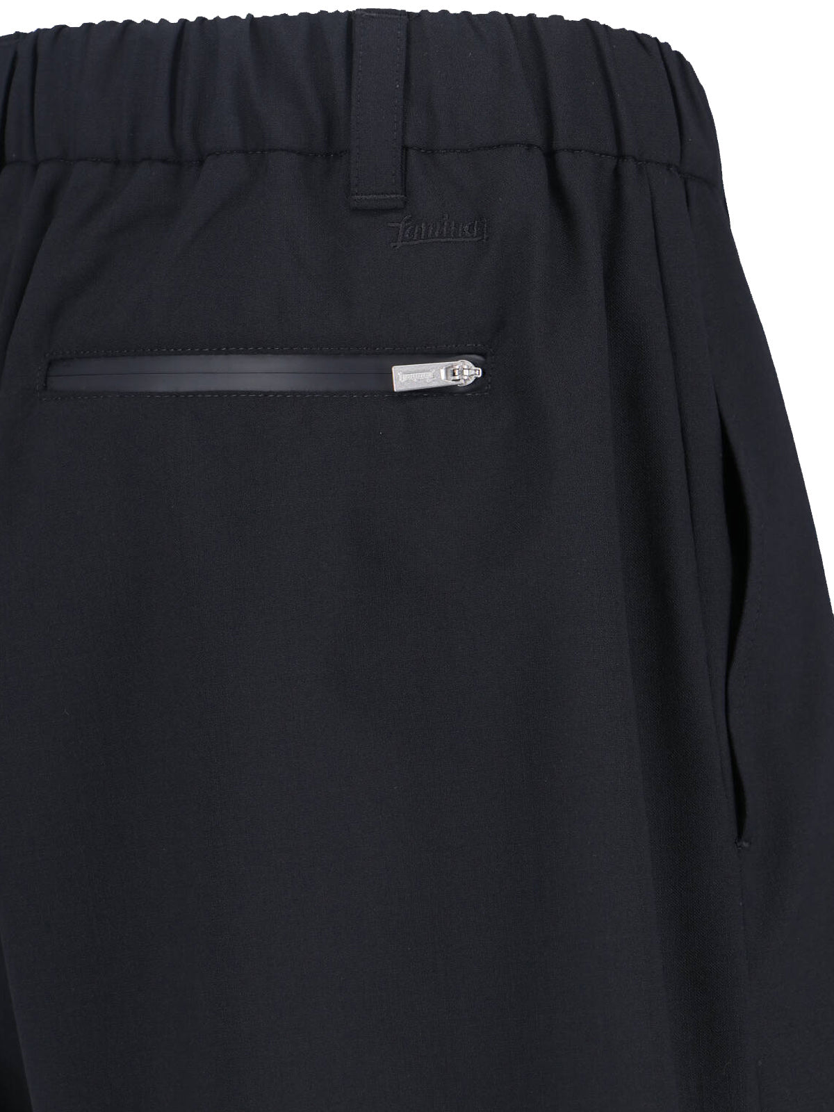 Wool Blend Shorts – Black