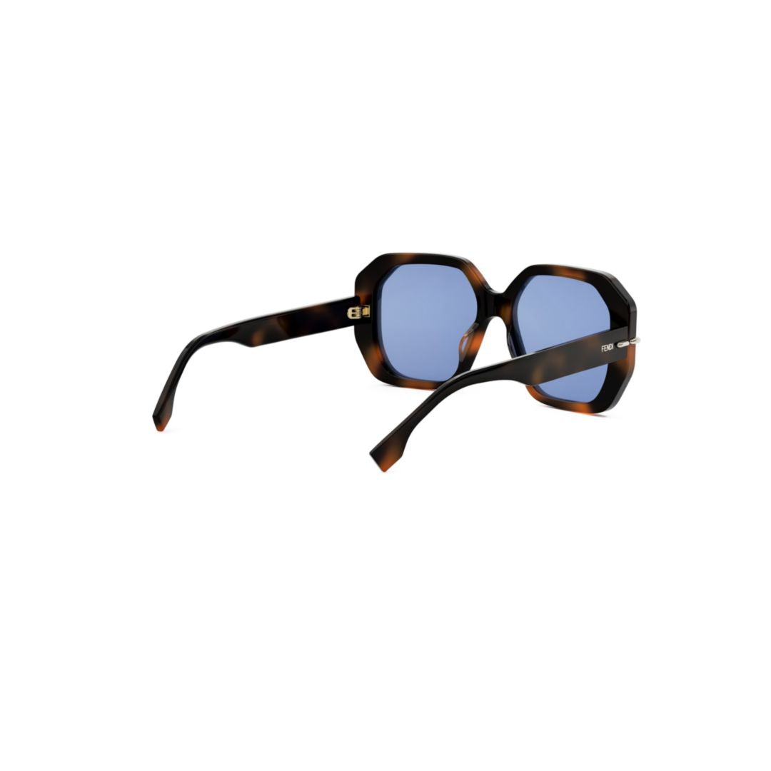 Fe40173i Oversized Geometric Tortoiseshell Sunglasses