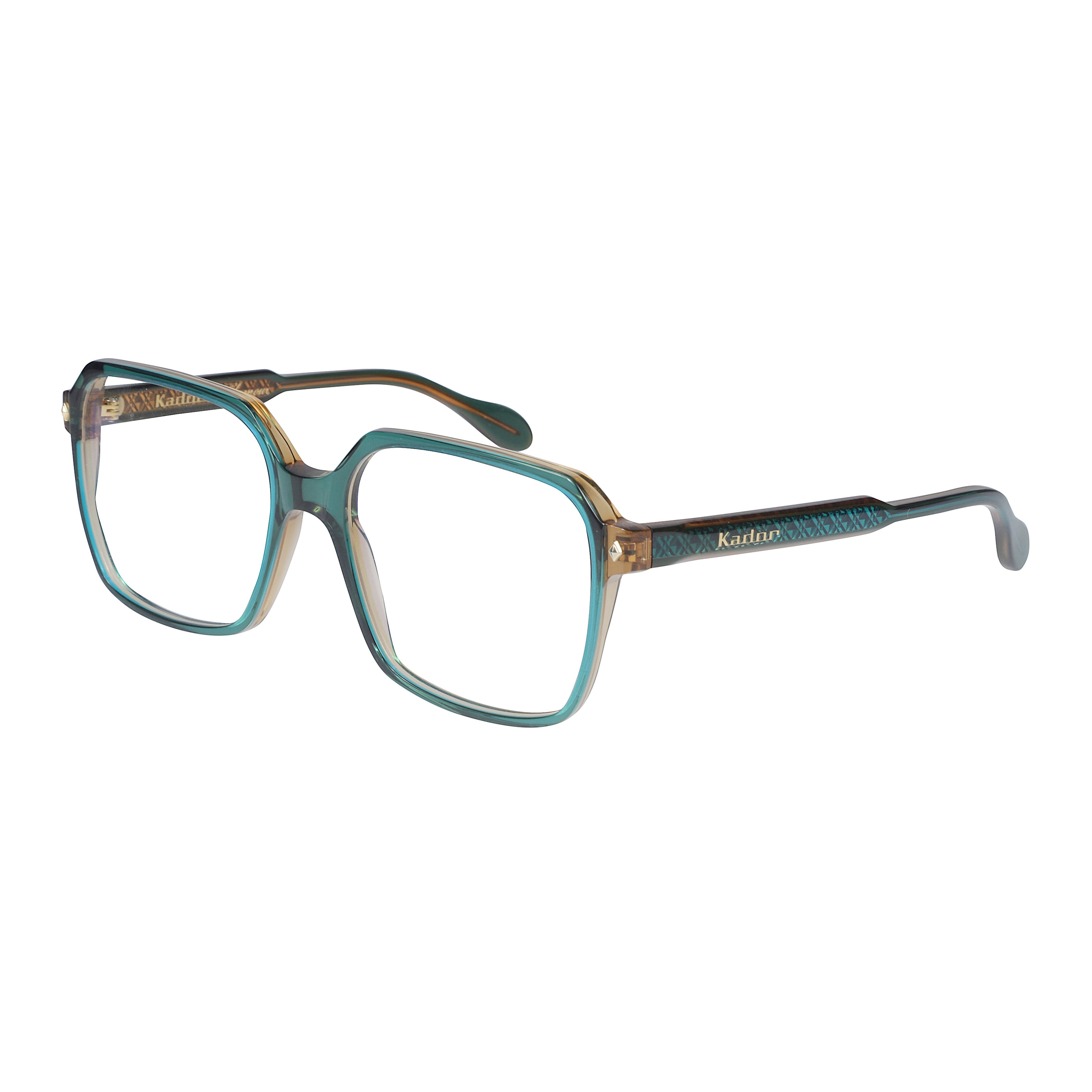 Lisa Glamour/N Translucent Teal Square Frame Sunglasses