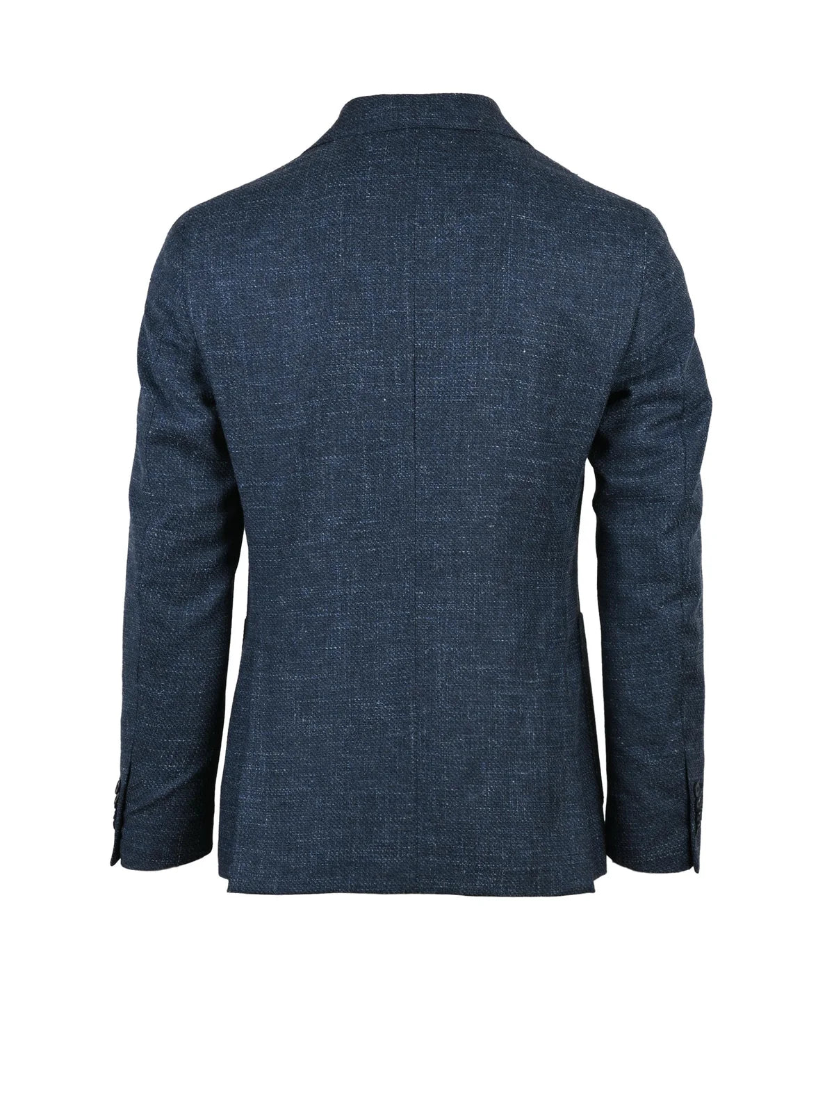 Blue Wool Cotton Linen Jacket
