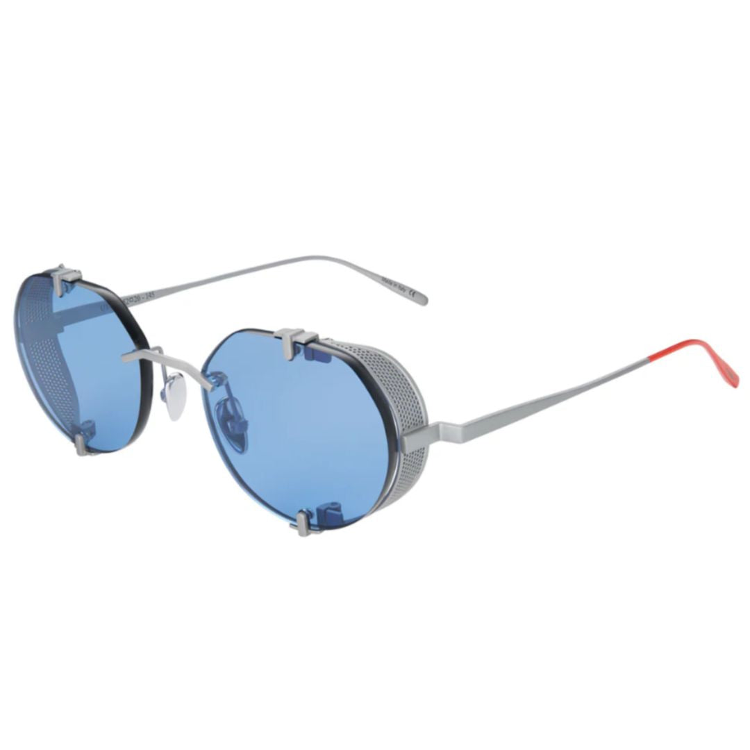 Uttar Ut-4 Round Blue Lenses with Titanium Frame