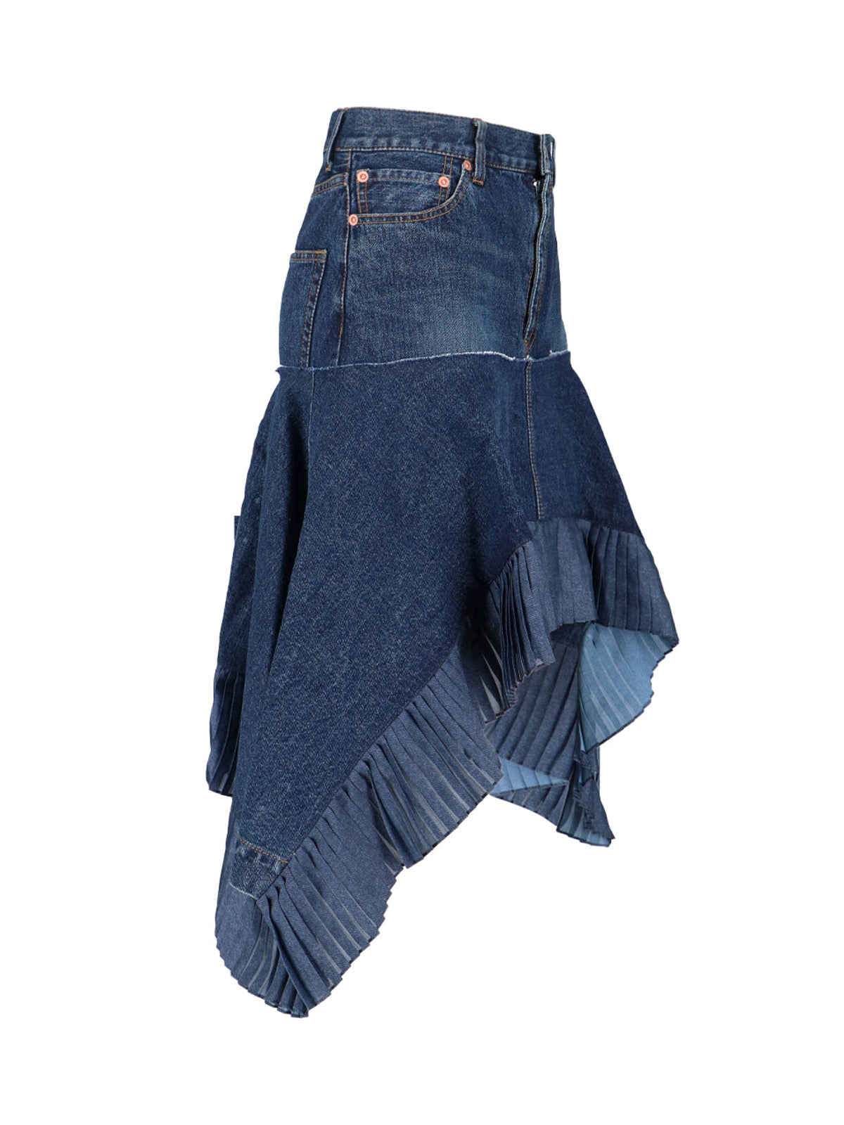 Layered Asymmetrical Skirt With Structured Design