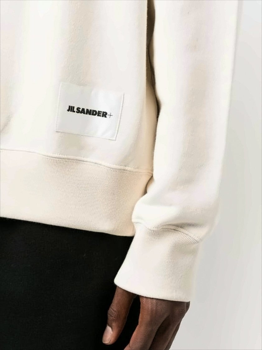 Long-Sleeve Crewneck Sweatshirt with Ribbed Detailing