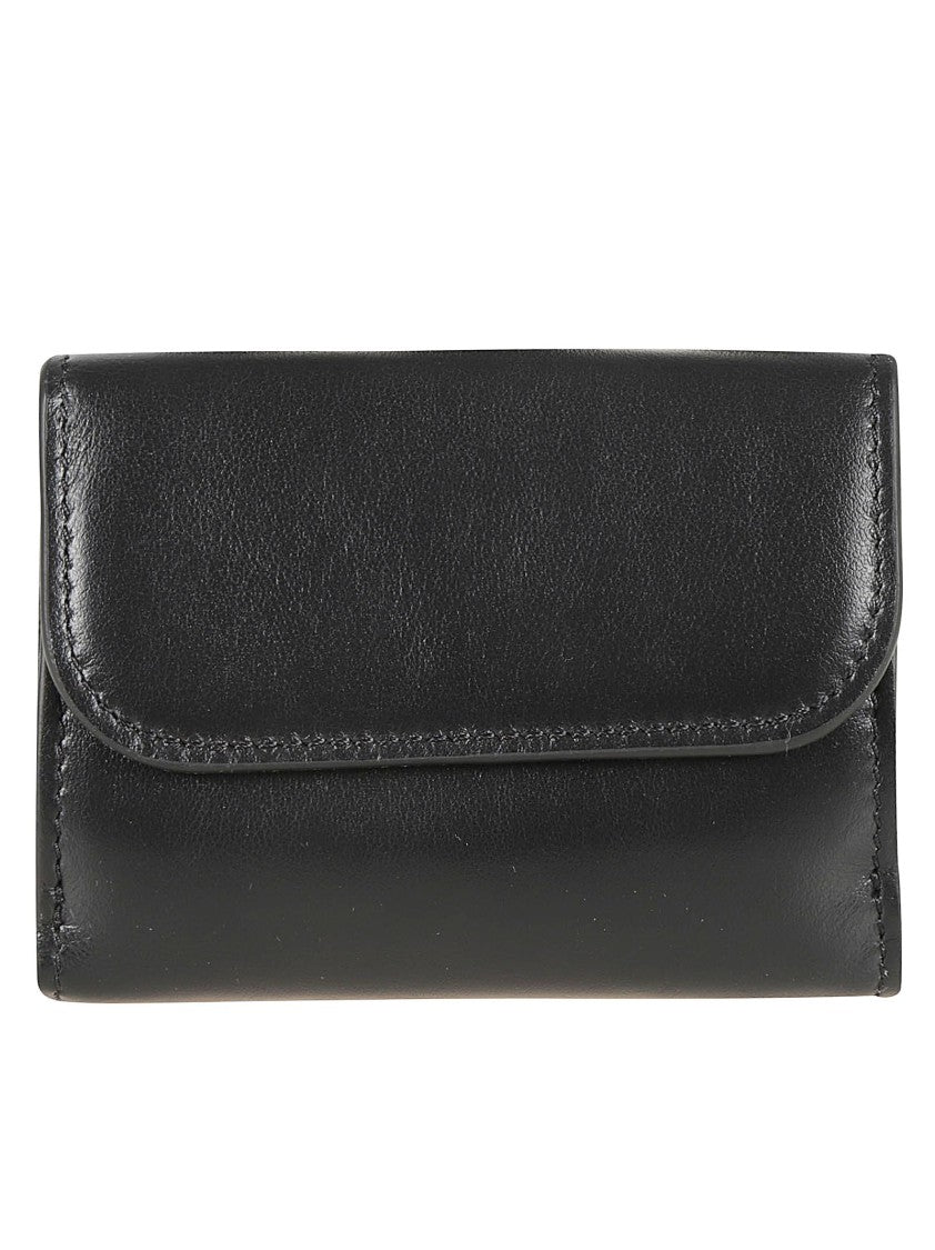 Compact Black Calf Leather Wallet