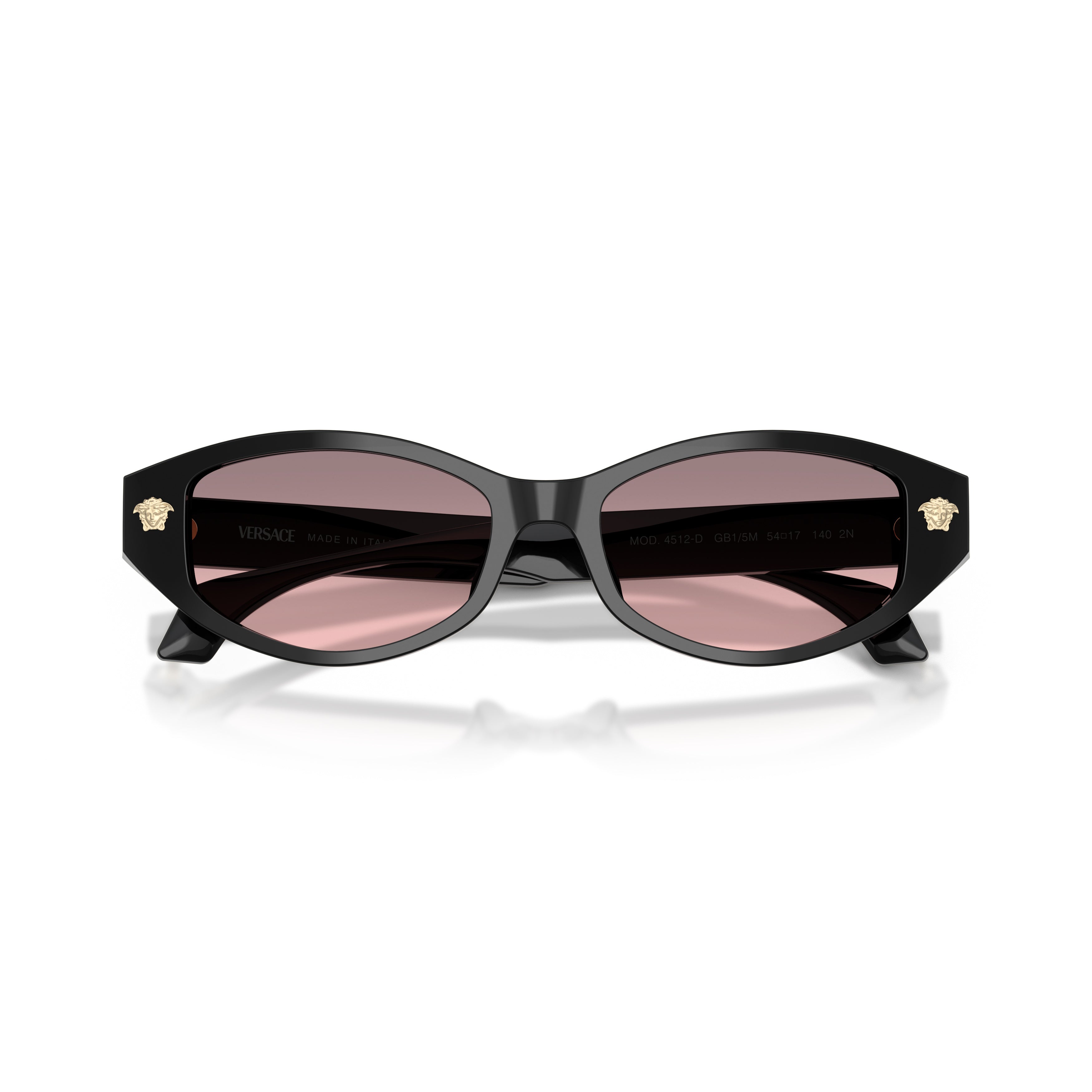 0ve4512d Tortoiseshell Acetate Oval Sunglasses with Gold Medusa Accents