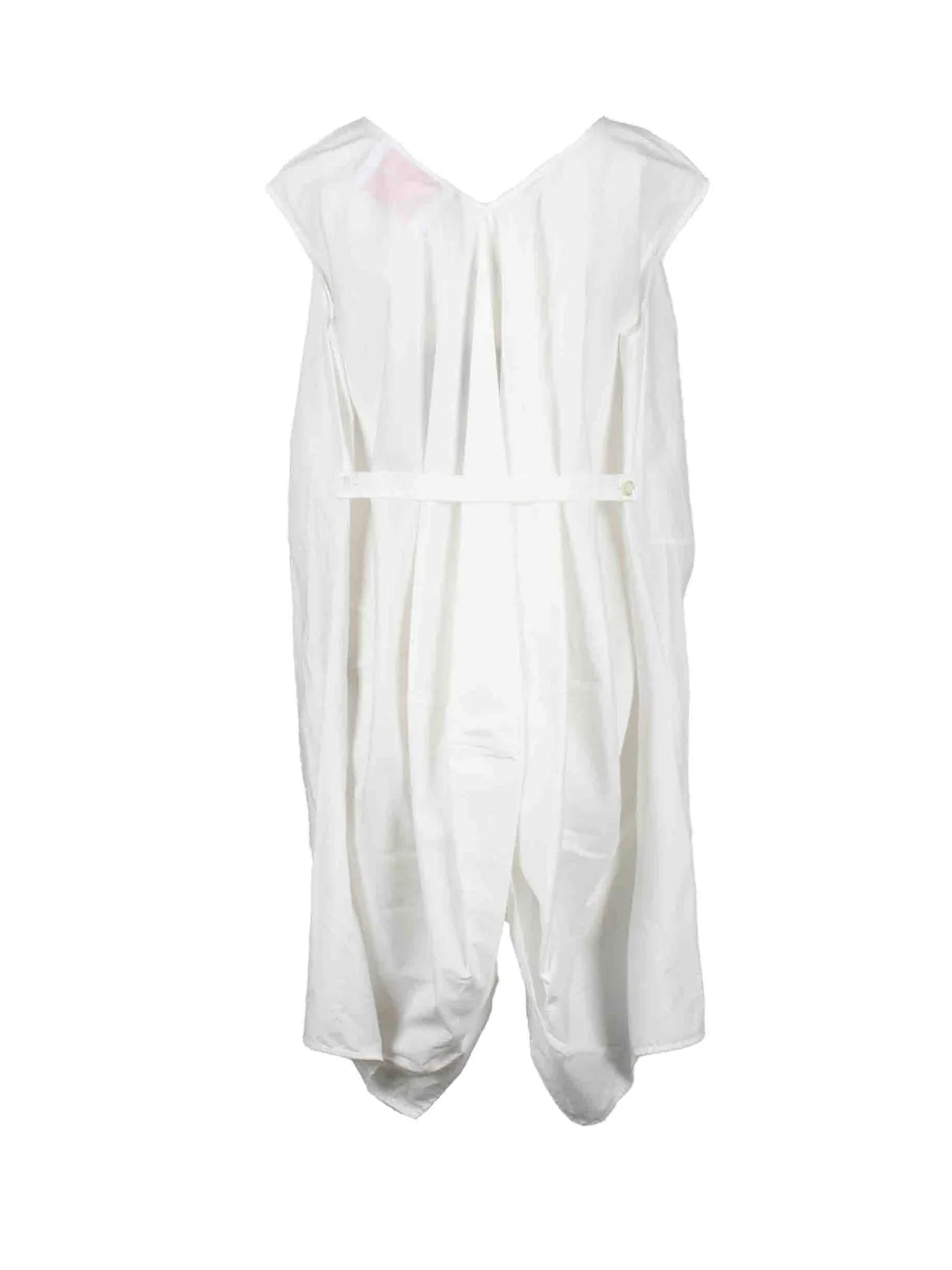 White Cotton Balloon Dress