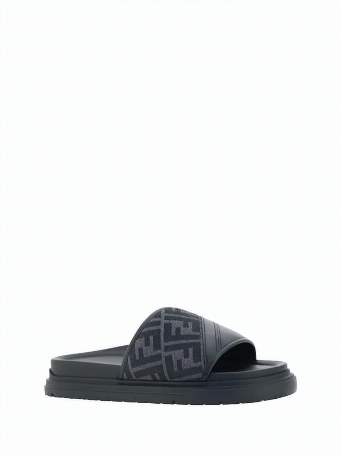 Textured Monogram Slide Sandals