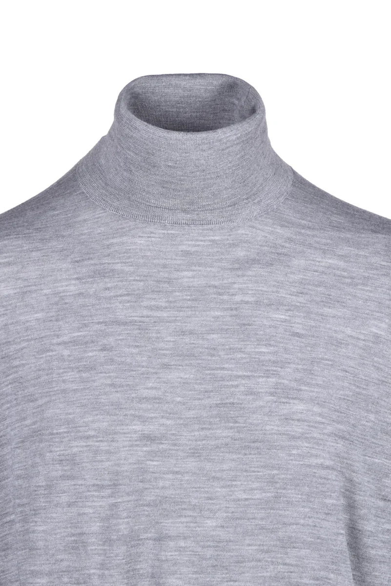 Wool Turtleneck Sweater - Grey