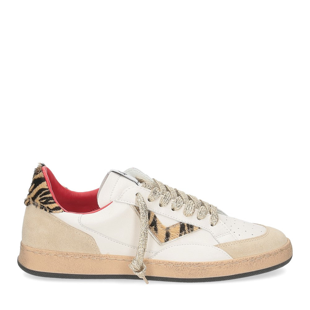 Low-Top Sneakers With Zebra Print Accent