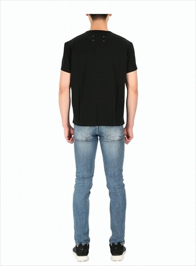 Relaxed-Fit Black Cotton T-Shirt With Subtle Logo Detail
