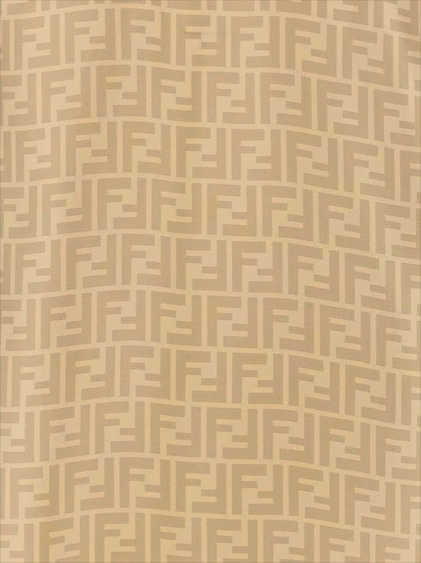 Short-Sleeve Silk Shirt With Tonal Monogram Pattern