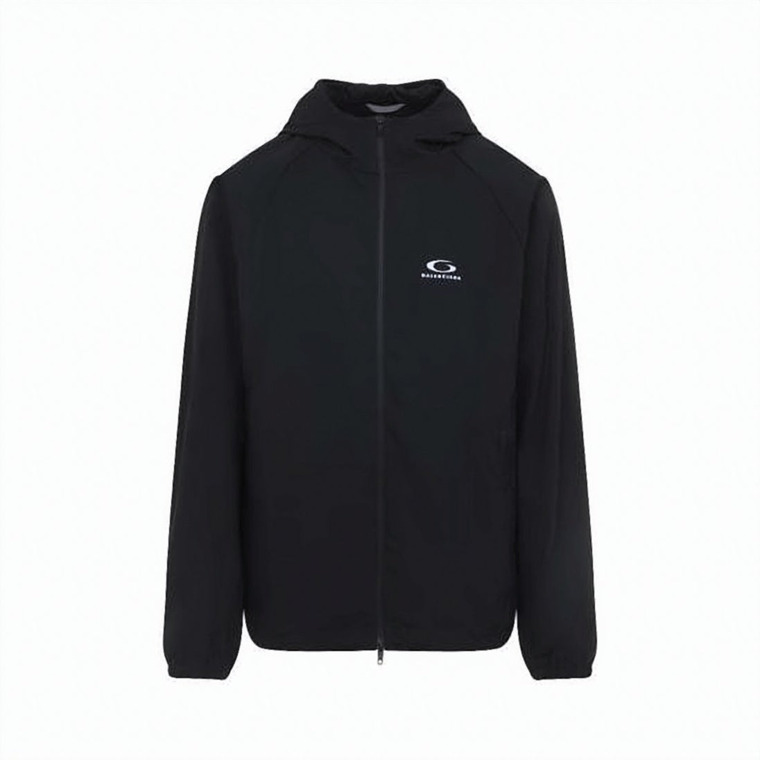 Black Jacket with Full Front Zipper and Hood