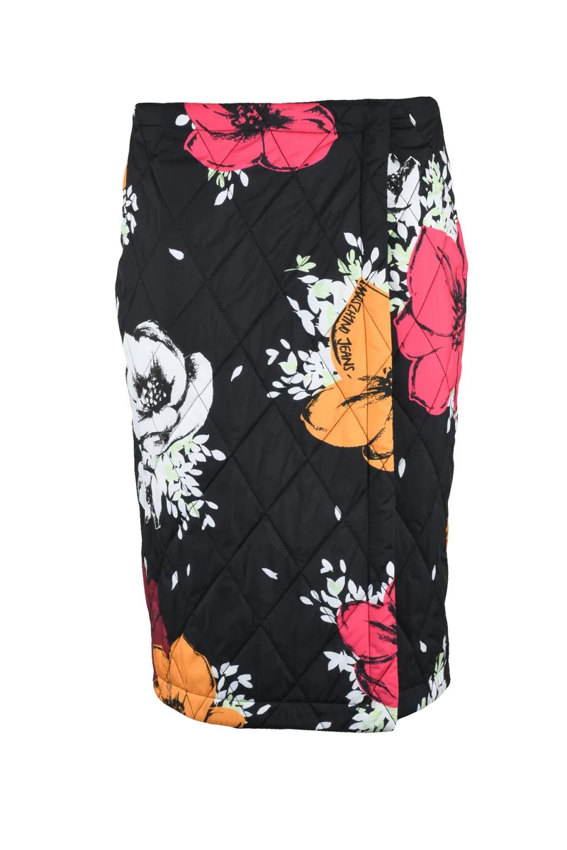 Quilted Wrap Skirt - Fuchsia/Orange