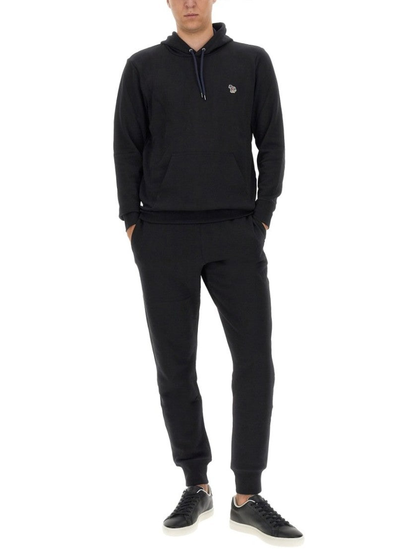 Classic Black Pullover Hoodie With Embroidered Logo