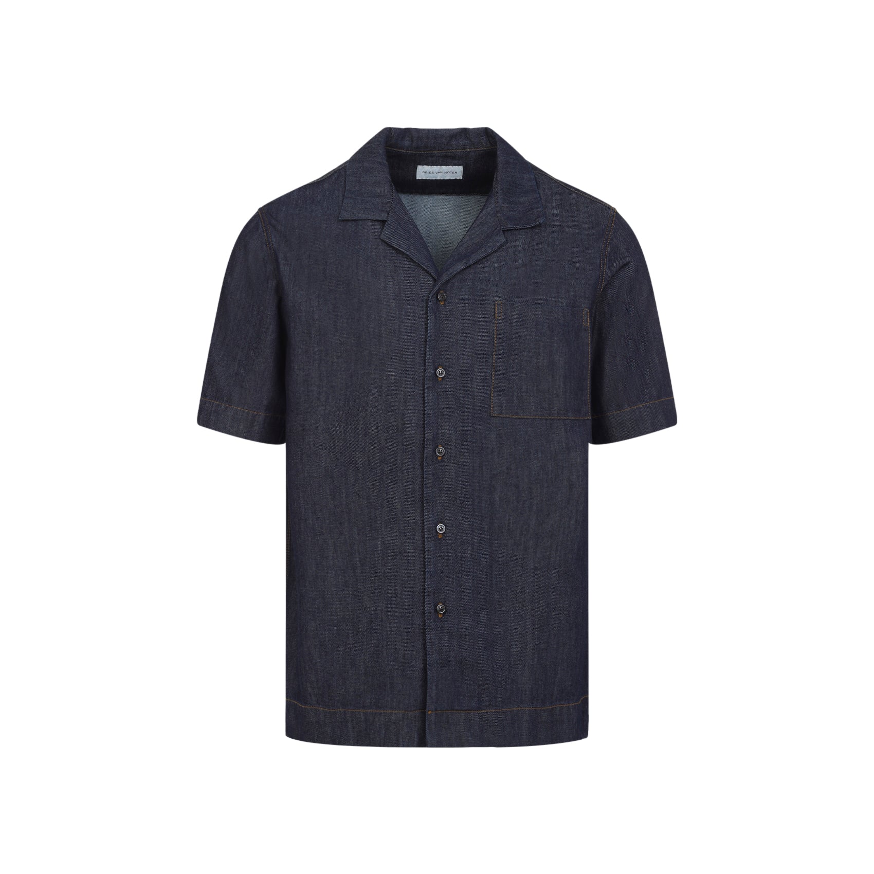 Dark Denim Short-Sleeve Shirt