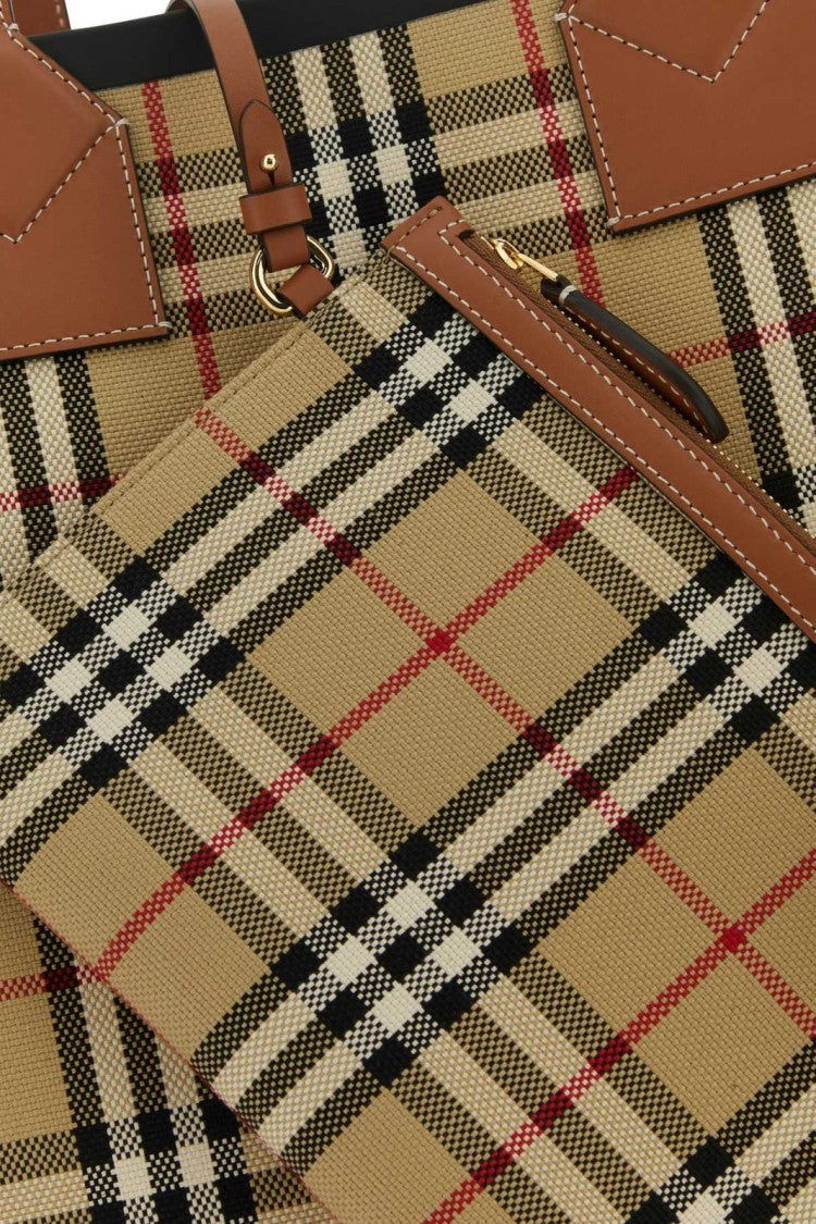 Structured Checkered Shoulder Bag