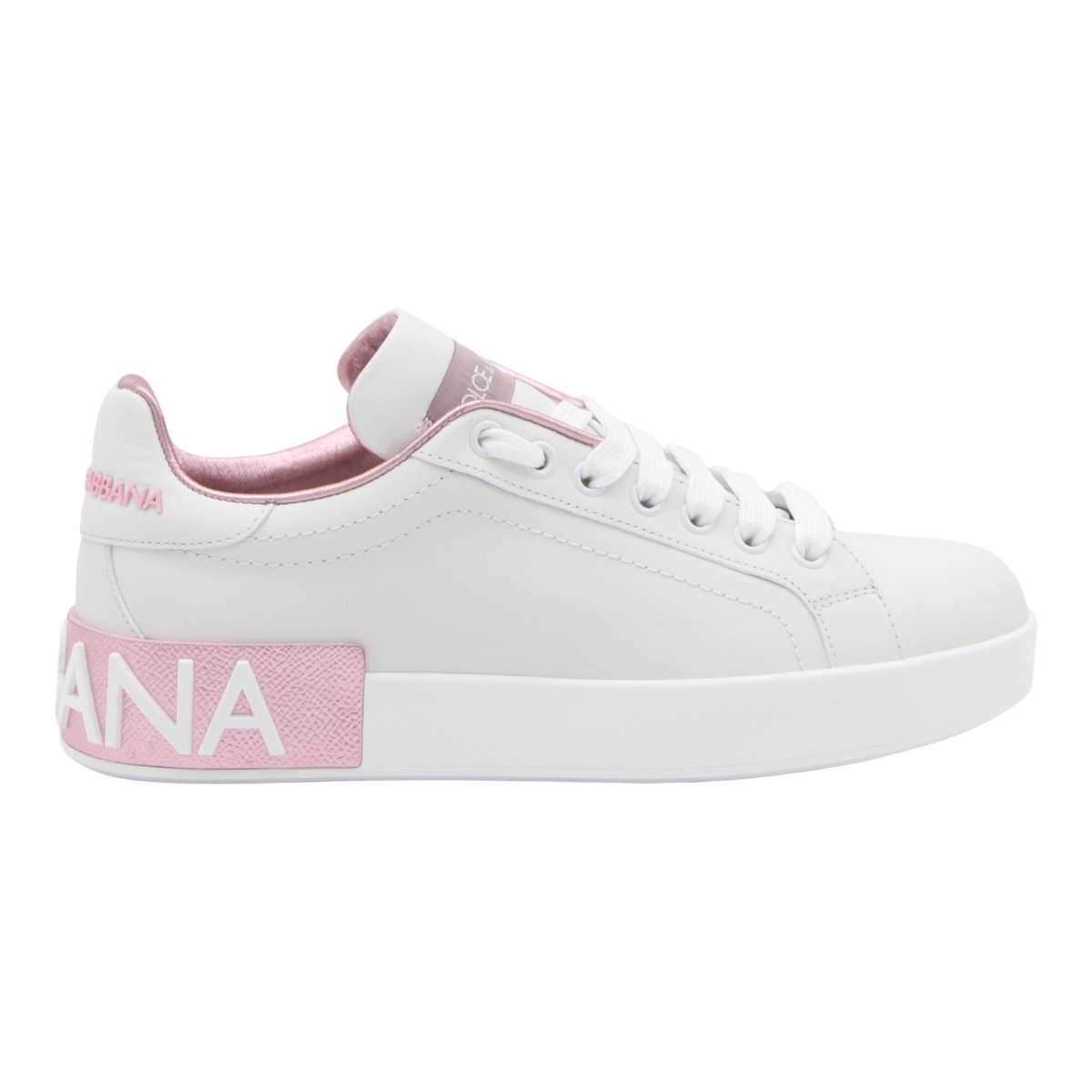 Low-Top White Leather Sneakers