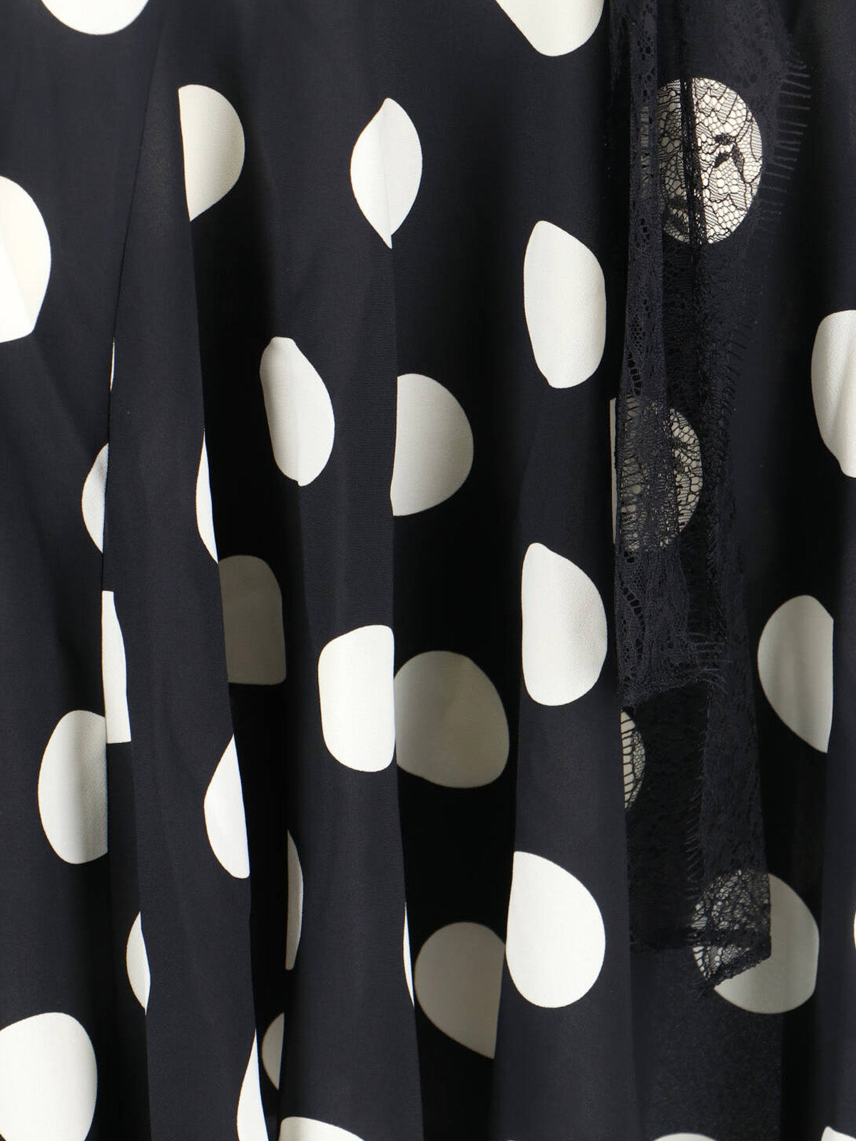 Black Polka Dot Asymmetrical Midi Dress