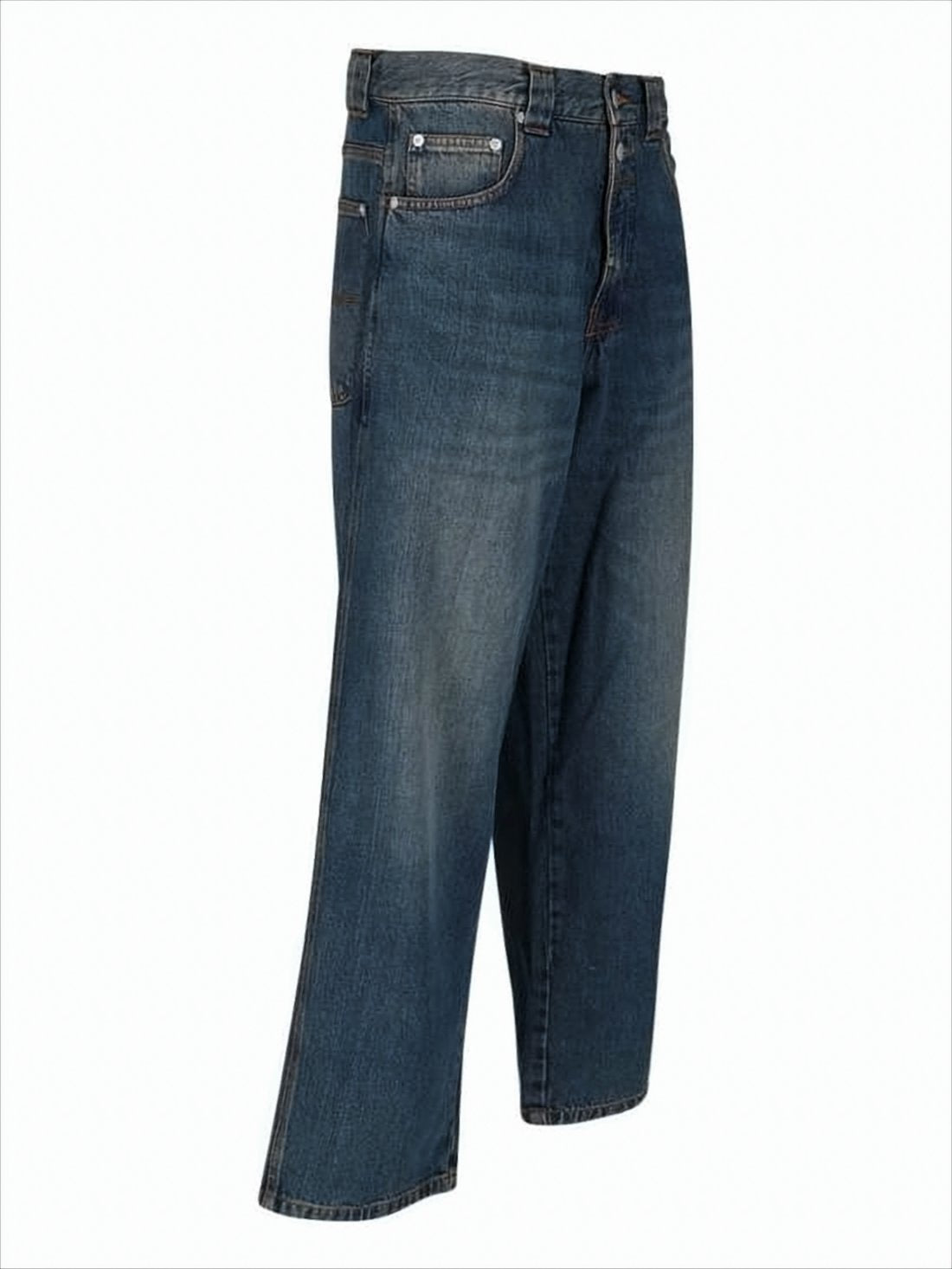 Relaxed Fit Straight-Leg Denim Pants
