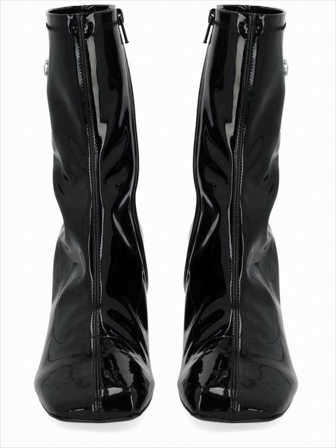Ankle-Length Boots with Sculpted Kitten Heel