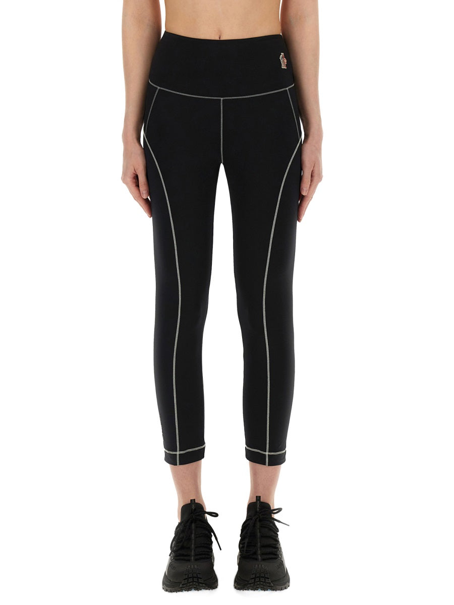 High-Waisted Slim Fit Leggings With Logo Detail