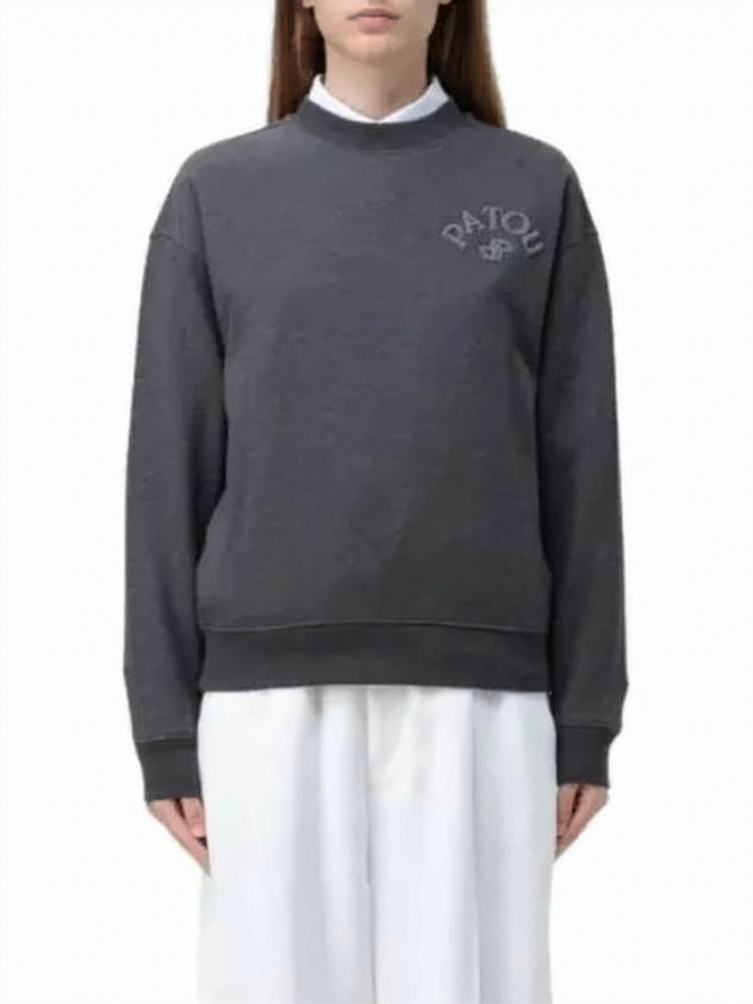 Relaxed Fit Dark Grey Patou Hoodie