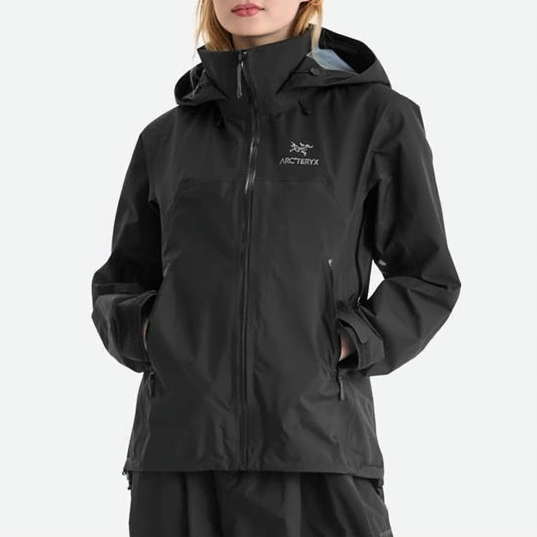 Hooded Black Nylon Arc'teryx Jacket