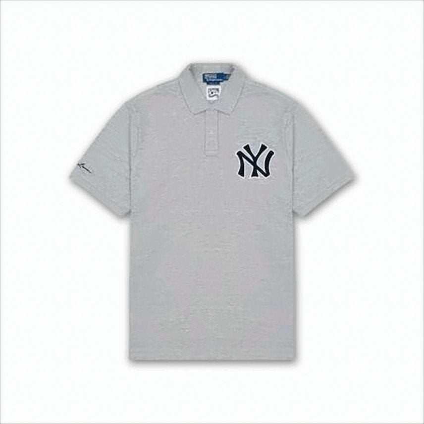 Heathered Grey Polo Shirt with Iconic Logo