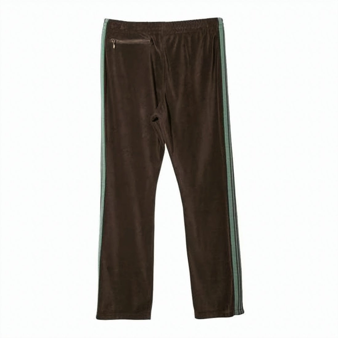 Tapered Brown Training Pants with Zippered Pockets