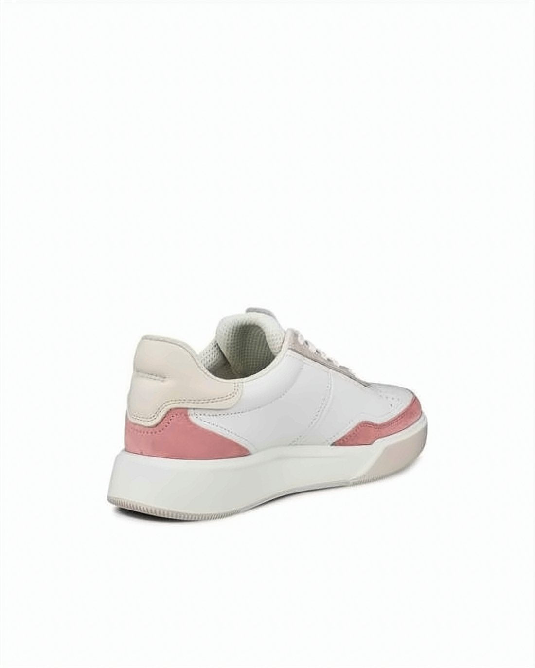 Low-Top Sneakers with Pink Suede Accents