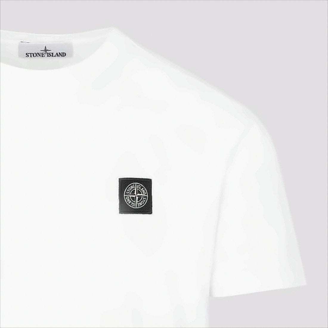 Minimalist Short-Sleeve Cotton T-Shirt with Iconic Logo Patch