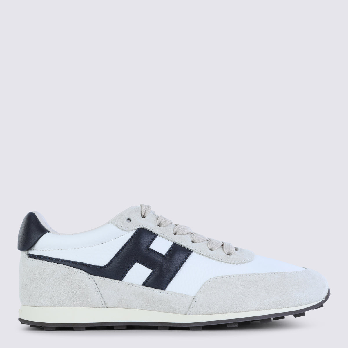 White And Black Leather Sneakers