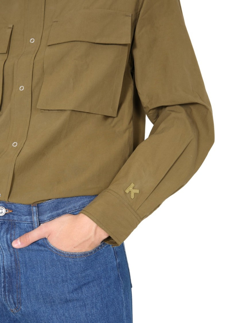 Cropped Brown Oversize Shirt
