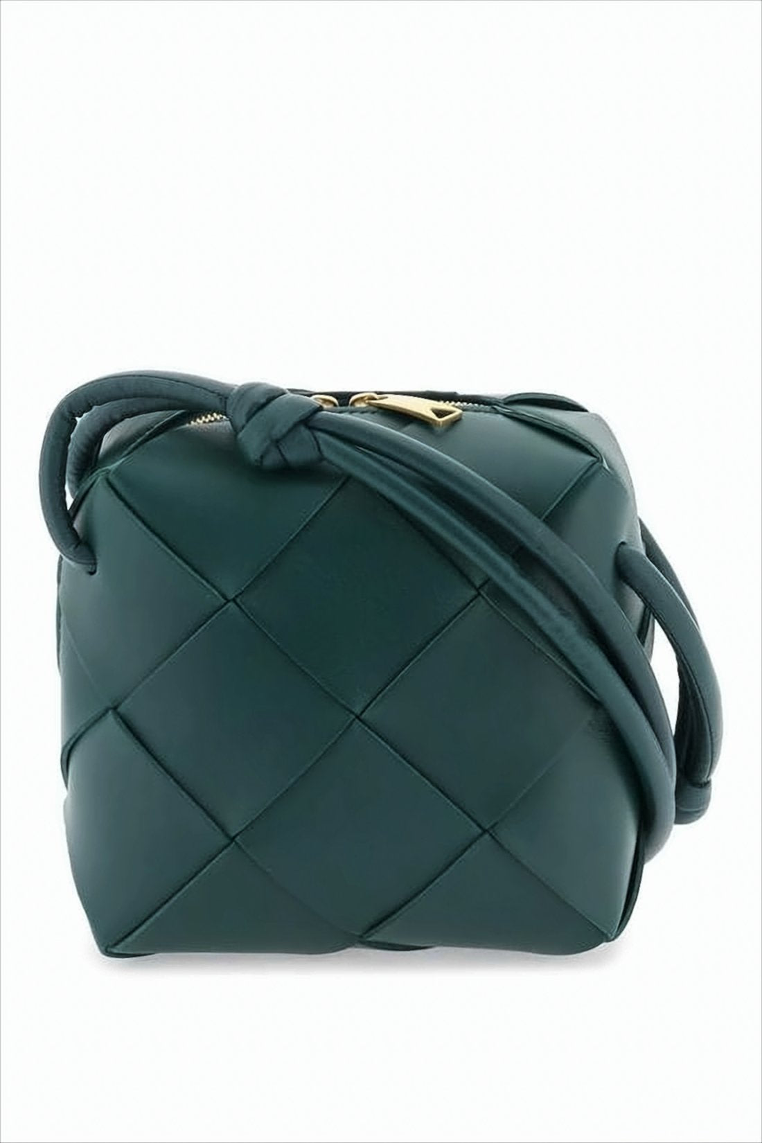 Compact Green Lambskin Shoulder Bag