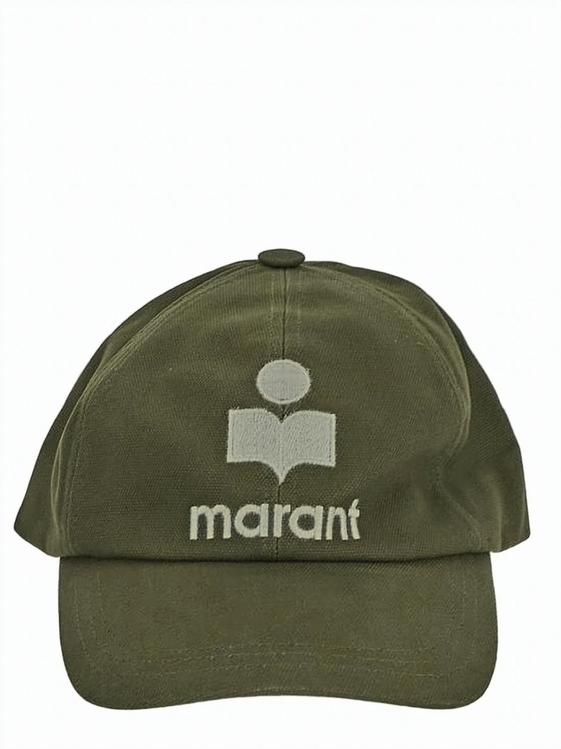 Olive Green Structured Cotton Baseball Cap
