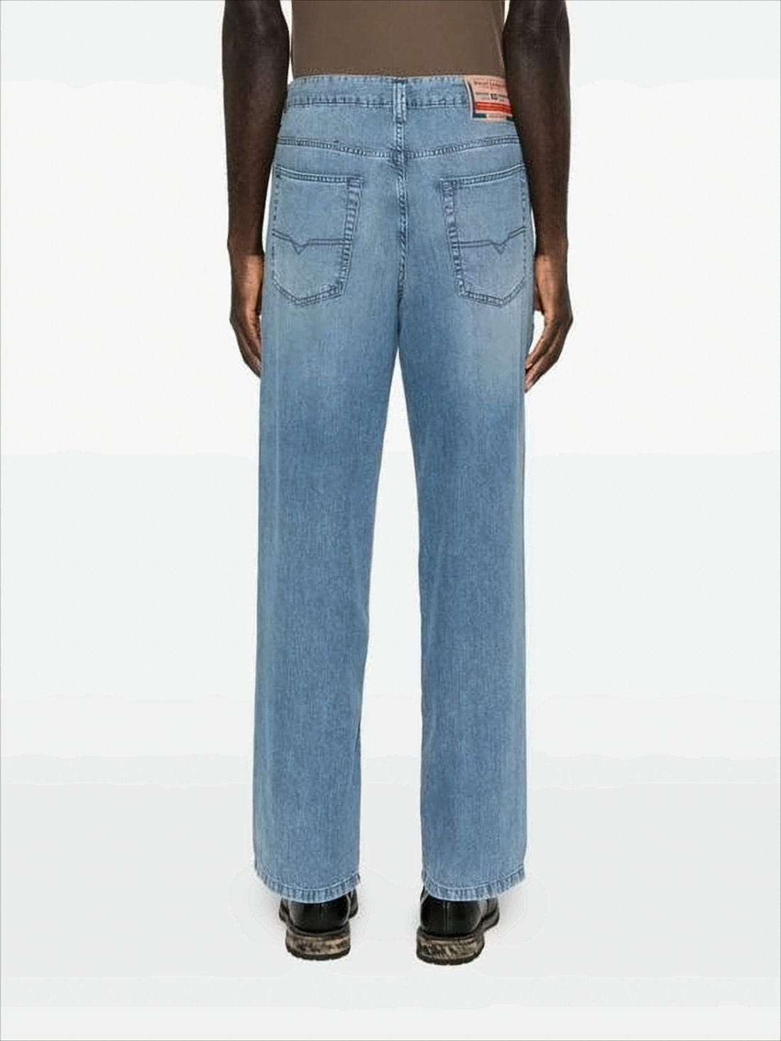 Relaxed Fit Straight-Leg Denim Pants