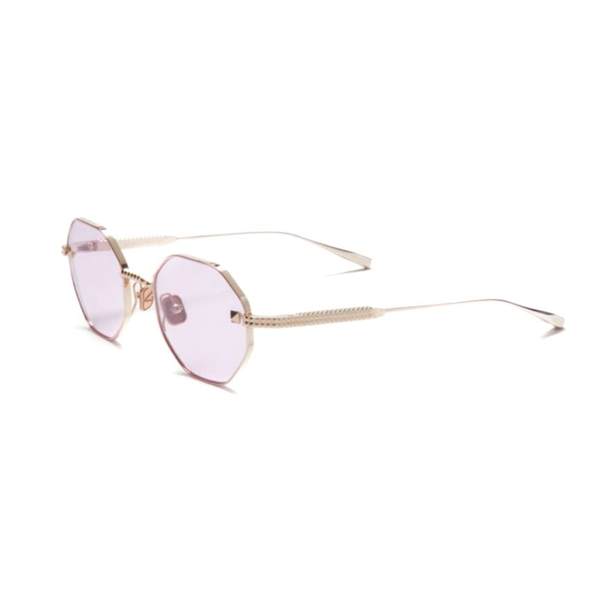 V - Stud Octagonal Frame Sunglasses