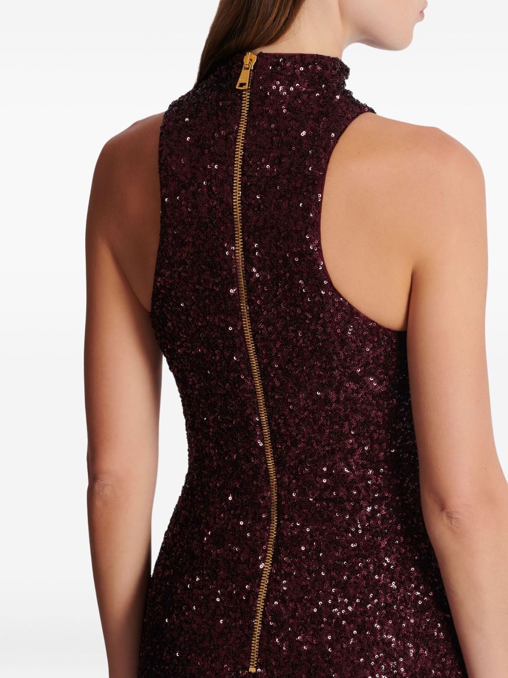 Burgundy Silk Maxi Dress