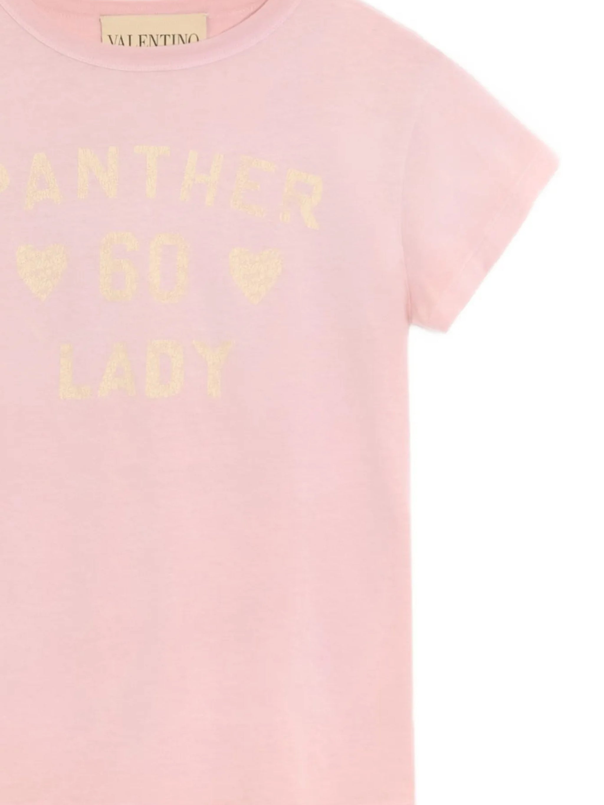 Pink Relaxed Heart Print Cotton T-shirt